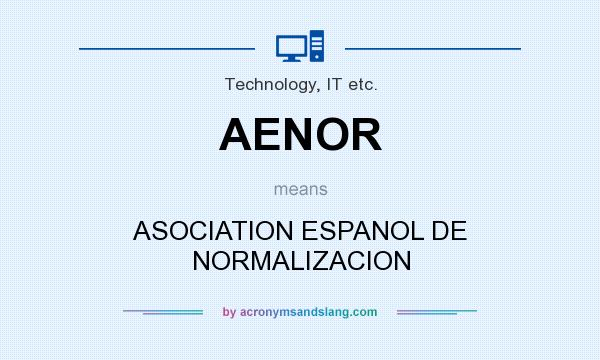 What does AENOR mean? It stands for ASOCIATION ESPANOL DE NORMALIZACION
