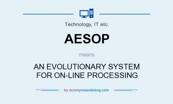 What does AESOP mean? It stands for AN EVOLUTIONARY SYSTEM FOR ON-LINE PROCESSING