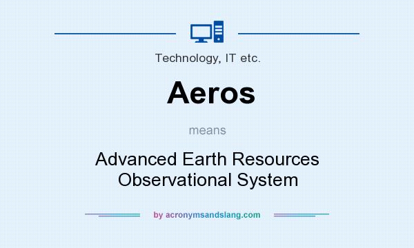 What does Aeros mean? It stands for Advanced Earth Resources Observational System