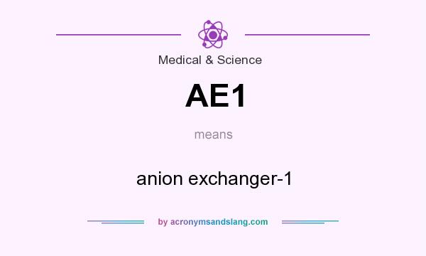 What does AE1 mean? It stands for anion exchanger-1