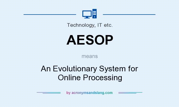 What does AESOP mean? It stands for An Evolutionary System for Online Processing