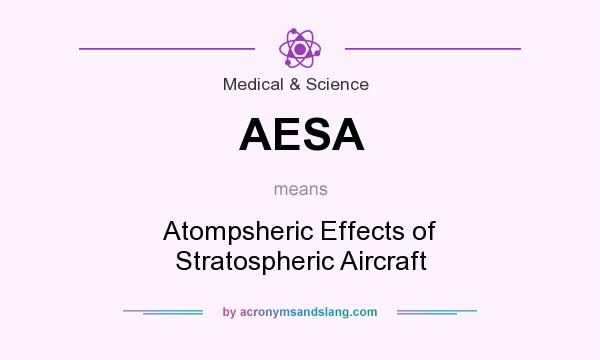 What does AESA mean? It stands for Atompsheric Effects of Stratospheric Aircraft