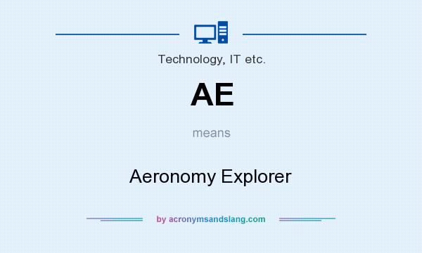 What does AE mean? It stands for Aeronomy Explorer