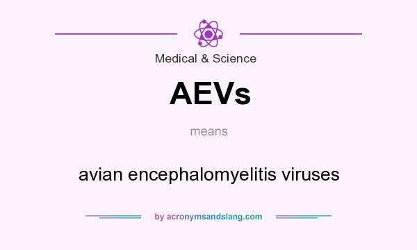 What does AEVs mean? It stands for avian encephalomyelitis viruses