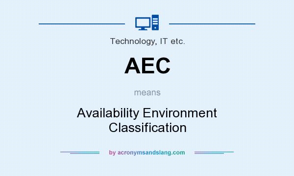 What does AEC mean? It stands for Availability Environment Classification