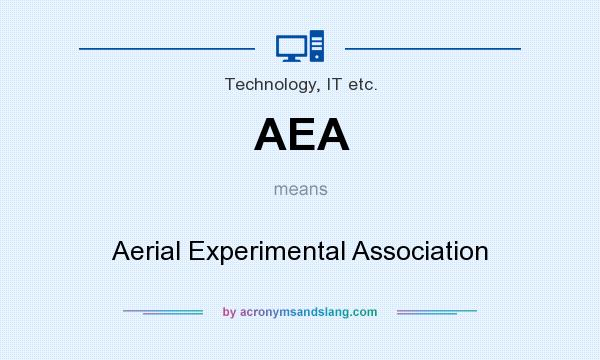What does AEA mean? It stands for Aerial Experimental Association