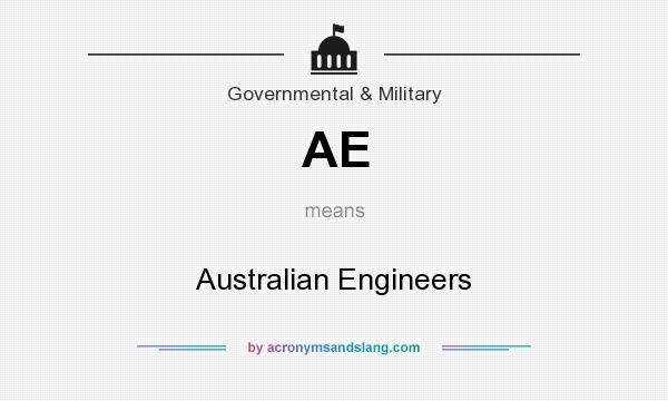 What does AE mean? It stands for Australian Engineers