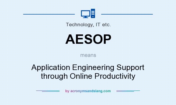 What does AESOP mean? It stands for Application Engineering Support through Online Productivity