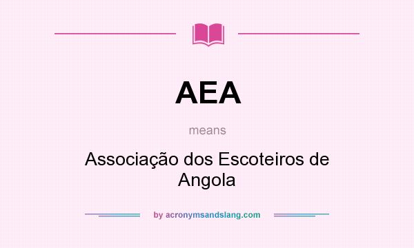 What does AEA mean? It stands for Associação dos Escoteiros de Angola