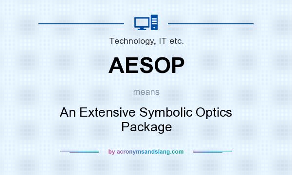 What does AESOP mean? It stands for An Extensive Symbolic Optics Package