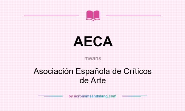 What does AECA mean? It stands for Asociación Española de Críticos de Arte