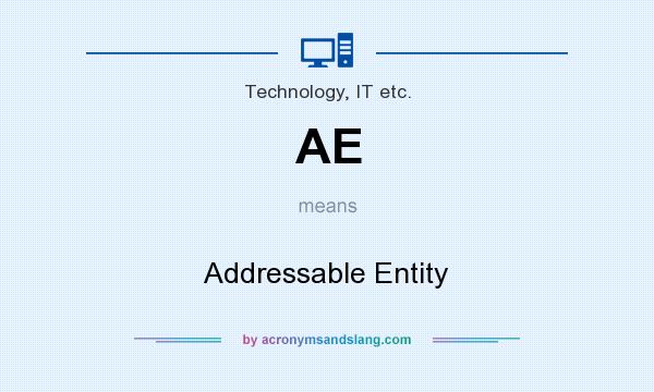 What does AE mean? It stands for Addressable Entity