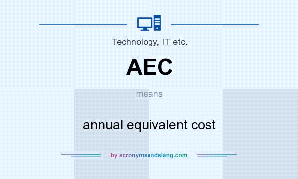 What does AEC mean? It stands for annual equivalent cost