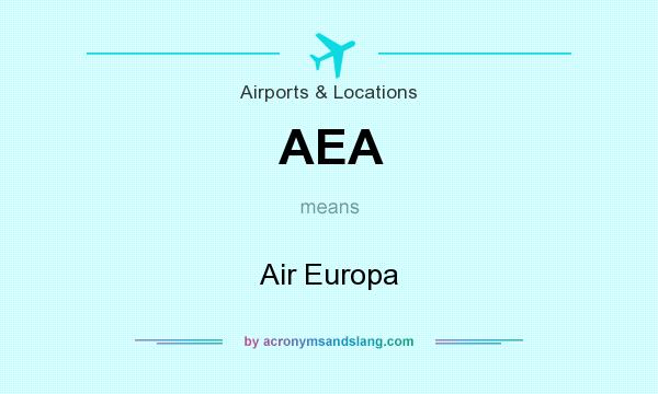 What does AEA mean? It stands for Air Europa