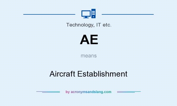 What does AE mean? It stands for Aircraft Establishment
