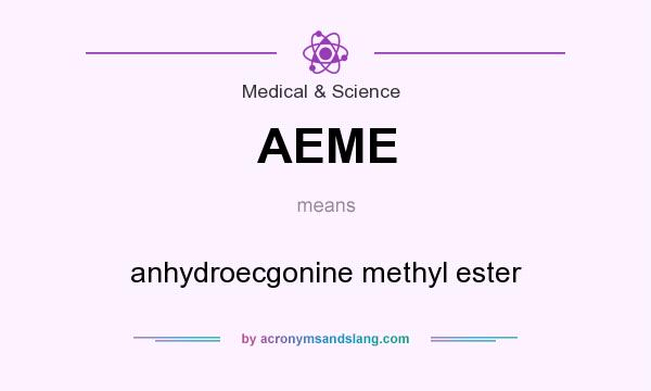 What does AEME mean? It stands for anhydroecgonine methyl ester