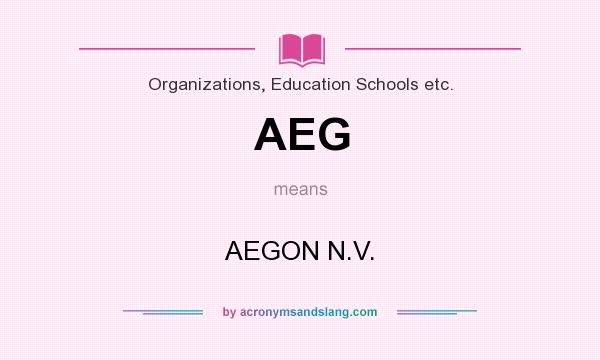 What does AEG mean? It stands for AEGON N.V.