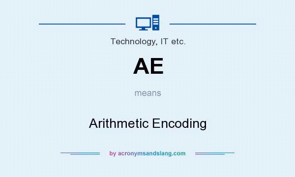 What does AE mean? It stands for Arithmetic Encoding