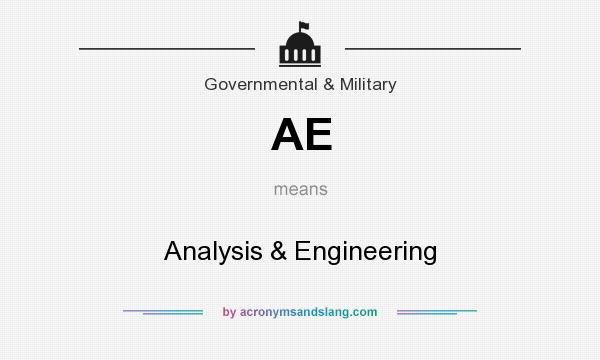 What does AE mean? It stands for Analysis & Engineering