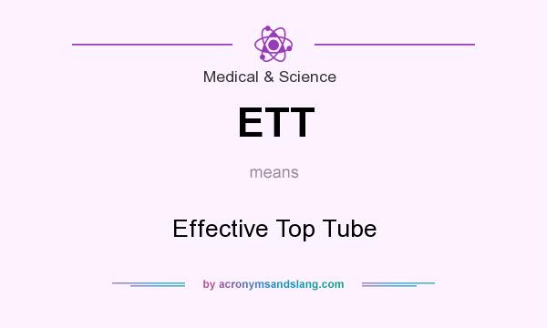 What does ETT mean? It stands for Effective Top Tube
