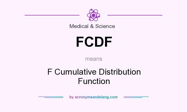 What does FCDF mean? It stands for F Cumulative Distribution Function