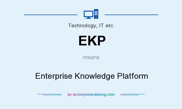 What does EKP mean? It stands for Enterprise Knowledge Platform