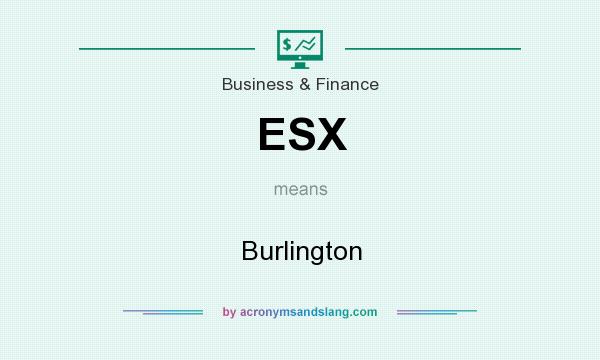 What does ESX mean? It stands for Burlington