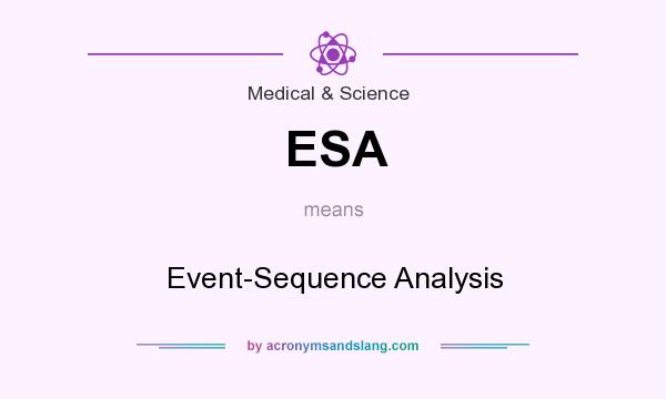 What does ESA mean? It stands for Event-Sequence Analysis