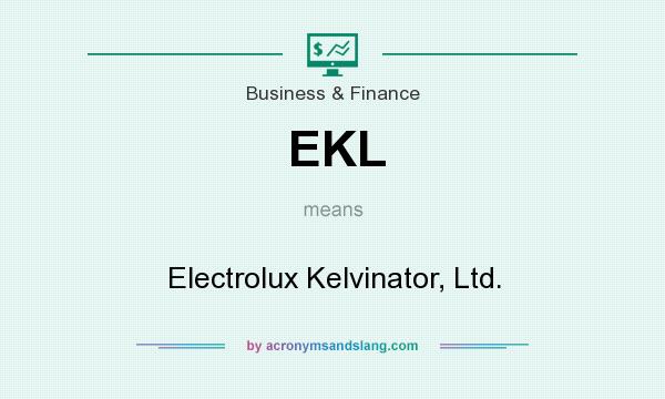 What does EKL mean? It stands for Electrolux Kelvinator, Ltd.