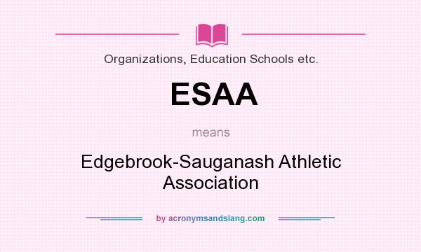 What does ESAA mean? It stands for Edgebrook-Sauganash Athletic Association