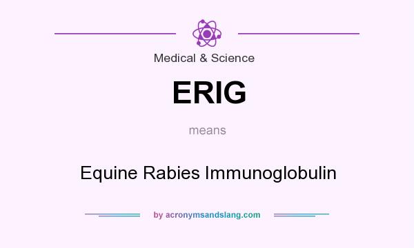 What does ERIG mean? It stands for Equine Rabies Immunoglobulin