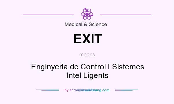 What does EXIT mean? It stands for Enginyeria de Control I Sistemes Intel Ligents