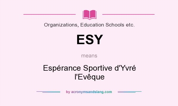 What does ESY mean? It stands for Espérance Sportive d`Yvré l`Evêque