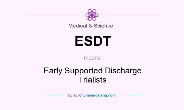 What does ESDT mean? It stands for Early Supported Discharge Trialists