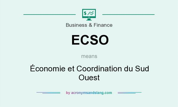 What does ECSO mean? It stands for Économie et Coordination du Sud Ouest