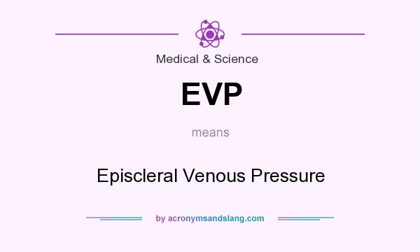What does EVP mean? It stands for Episcleral Venous Pressure