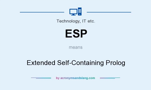 What does ESP mean? It stands for Extended Self-Containing Prolog
