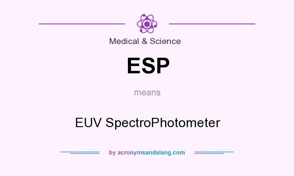 What does ESP mean? It stands for EUV SpectroPhotometer