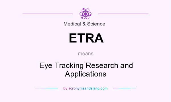What does ETRA mean? It stands for Eye Tracking Research and Applications