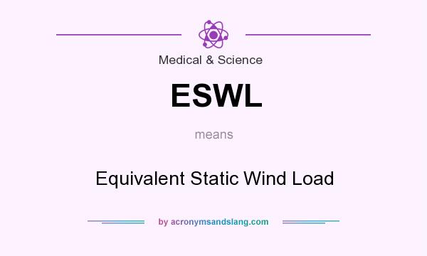 What does ESWL mean? It stands for Equivalent Static Wind Load