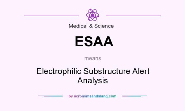 What does ESAA mean? It stands for Electrophilic Substructure Alert Analysis
