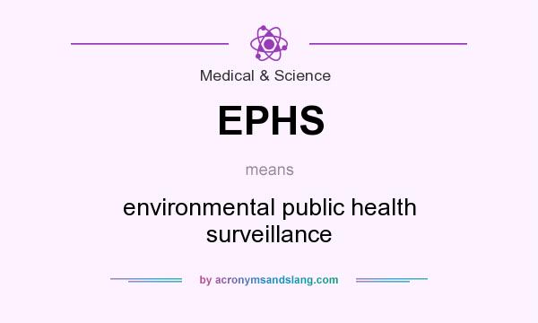 What does EPHS mean? It stands for environmental public health surveillance