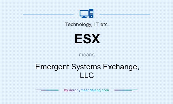 What does ESX mean? It stands for Emergent Systems Exchange, LLC