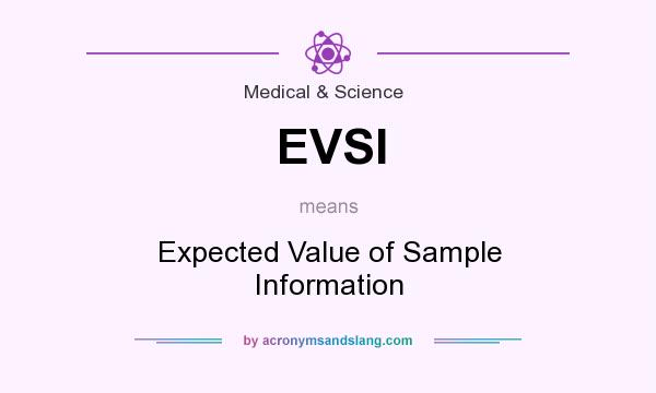 What does EVSI mean? It stands for Expected Value of Sample Information