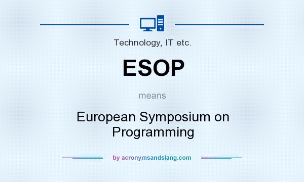 What does ESOP mean? It stands for European Symposium on Programming