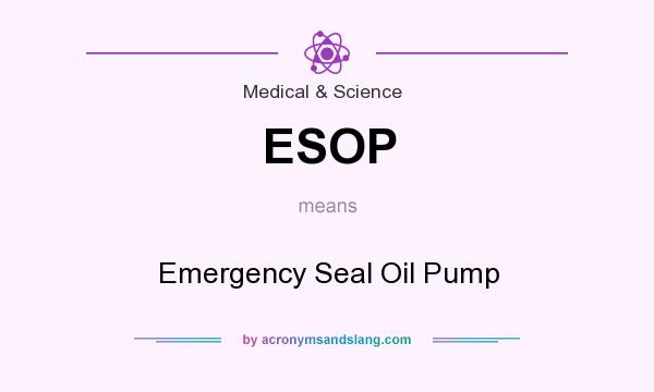 What does ESOP mean? It stands for Emergency Seal Oil Pump