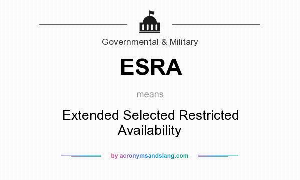What does ESRA mean? It stands for Extended Selected Restricted Availability