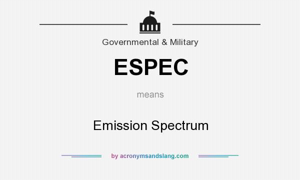 What does ESPEC mean? It stands for Emission Spectrum