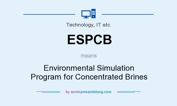 What does ESPCB mean? It stands for Environmental Simulation Program for Concentrated Brines