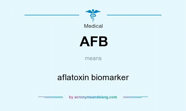What does AFB mean? It stands for aflatoxin biomarker